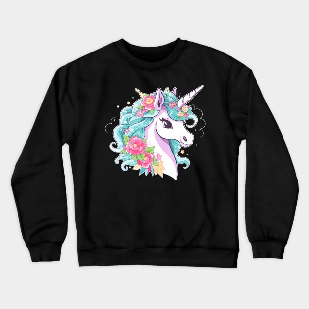 unicorn Crewneck Sweatshirt by skatermoment
